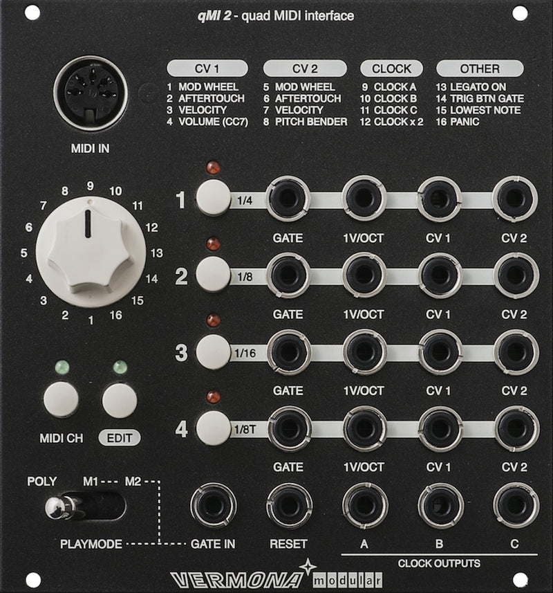 VERMONA QMI 2 QUAD MIDI INTERFACE